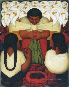 Diego Rivera Painting - flower festival 1925 Diego Rivera